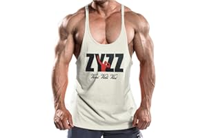 JEEING GEAR Men's Stringer Bodybuilding Workout Gym Tank Tops Training Y Back Cotton