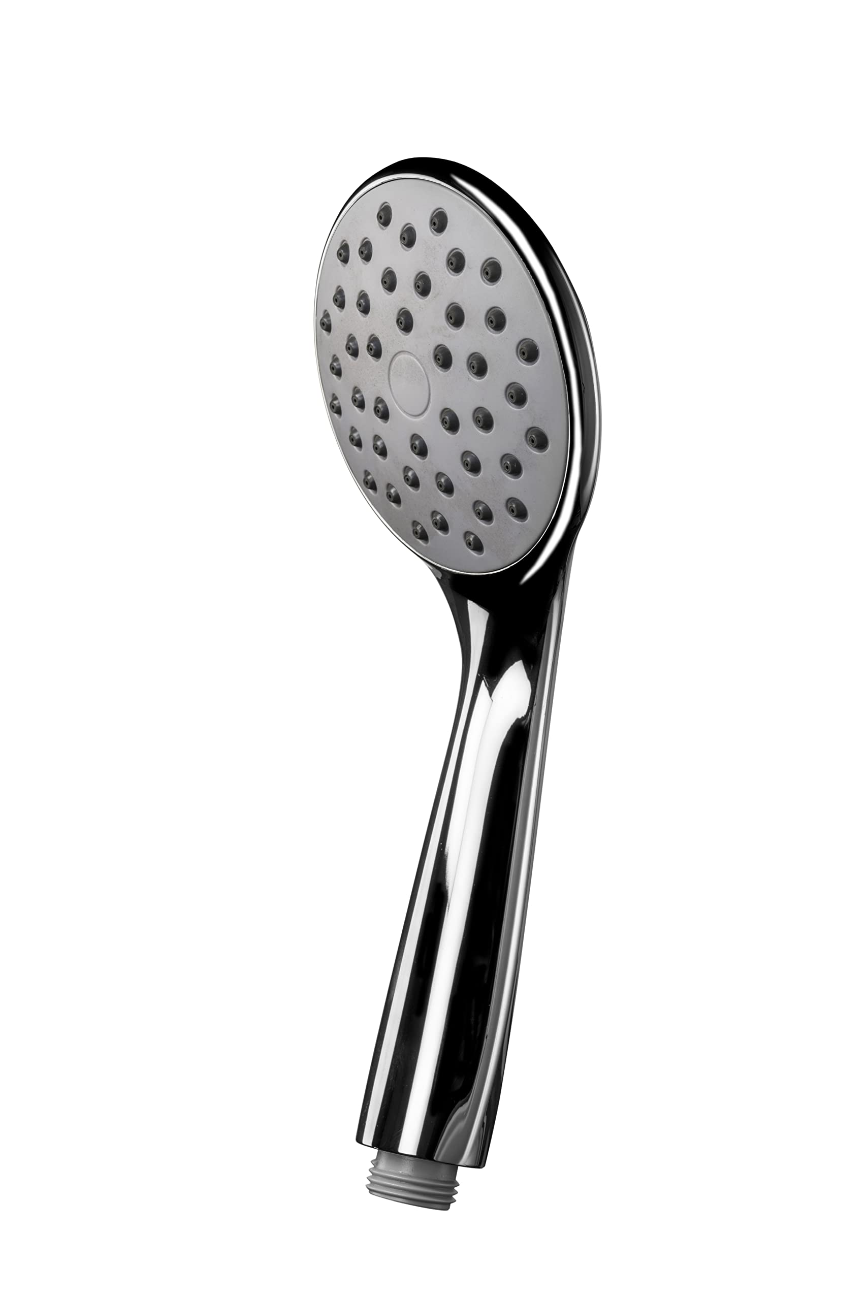 Croydex Nero 1 Function Chrome Shower Head - Chrome Plated ABS Single Function Shower Handset with Rub Clean Nozzles, Universal ½” B.S.P. Connection, Eco Water Saving, Suitable for Low Pressure