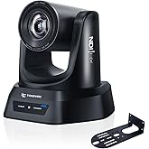 TONGVEO 4K NDI PTZ Camera AI Auto-Tracking 20X Optical Zoom HDMI IP Live Streaming SDI USB3.0 PoE LAN Supports for Church Worship Event Video Conference YouTube OBS vMix Zoom Teams and More