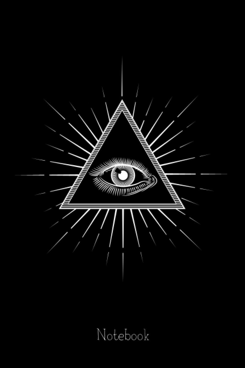 Eye Of Providence Black and White Notebook: Lined Notebook Journal