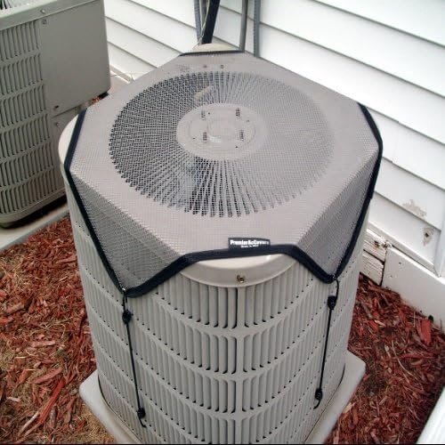 PremierAcCovers - Leaf Guard Summer Open Mesh Air Conditioner Cover - Keeps Out Leaves, Cottonwood and Debris --28x28 - Gray