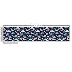 Ambesonne Cartoon Fabric by The Yard, Dino