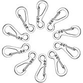 SZHOWORLD 10PCS/LOT Mini SF Spring Backpack Clasps Metal Snap Carabiners EDC Keychain Camping Bottle Paracord Hooks
