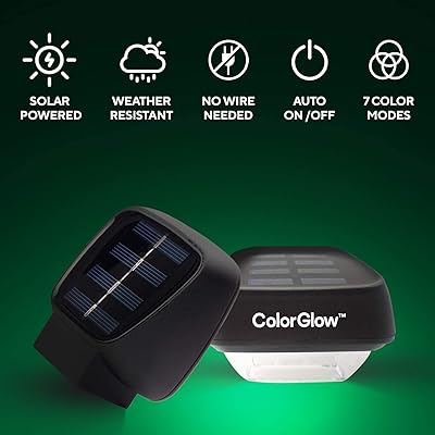 Buy Color Glow Solar Lights Waterproof Outdoor Solar Rainbow Lights 4 Lights Water Resistant Solar Powered Landscape Lighting For Gutter Fence Patio Garden Wall Yard Attic Or Walkway Online In Uzbekistan B08kygdp9c