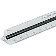 Pacific Arc Engineering Scale Ruler, 6" Scale Ruler for Architectural Designs, Engineering, or Drafting