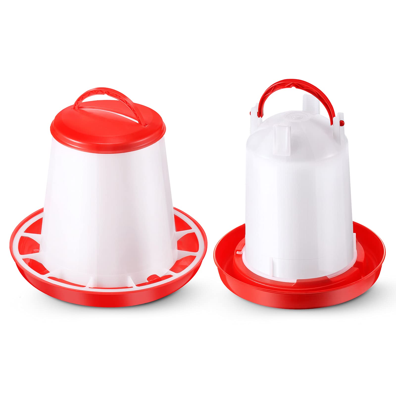 Patelai Chick Feeder and Waterer Kit 1.5L Plastic Hanging Poultry Waterer Automatic Chicken Food Feeder Set for Chicken, Quail, Hen, Duck for Farm and Coo(1.5 L, 1.5 KG)