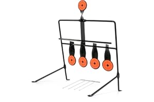 W WIREGEAR BB Gun Targets for Shooting Outdoor Resetting Shooting Target and Heavy Metal Steel Rated for .22 .177 Caliber Rargets Pellet Gun Targets