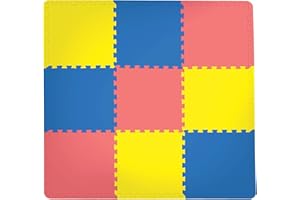 FloorPops Multicolor Puzzle Interlocking Floor Tiles, FPF6122