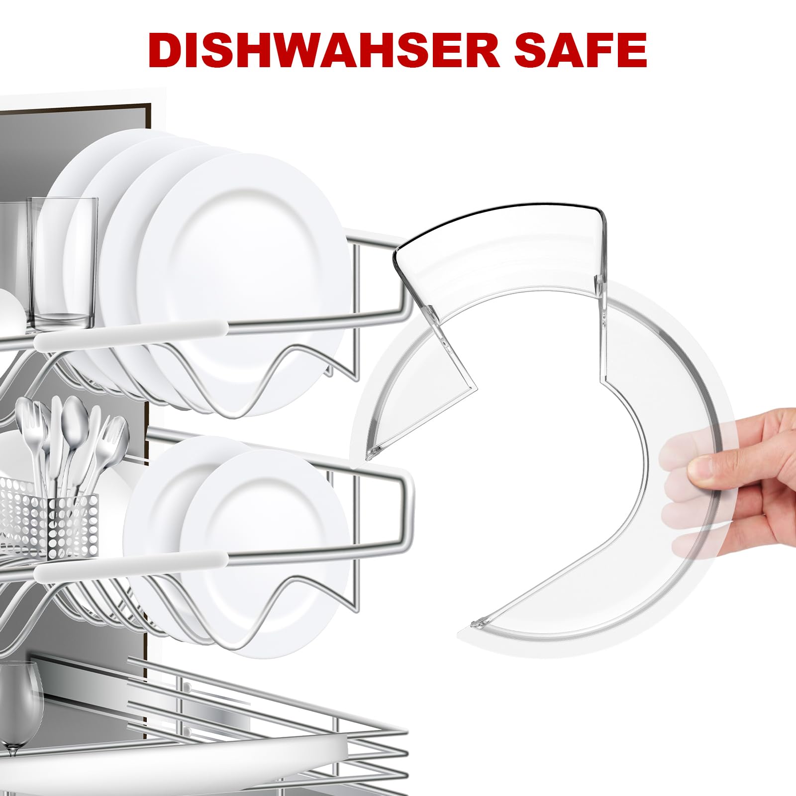Pouring Shield for KitchenAid 4.5-5QT Mixer Bowl(Stainless Steel, Glass, Ceramic) - Secure Fit Splash Guard for KitchenAid Tilt-Head Stand Mixers and Dishwasher Safe
