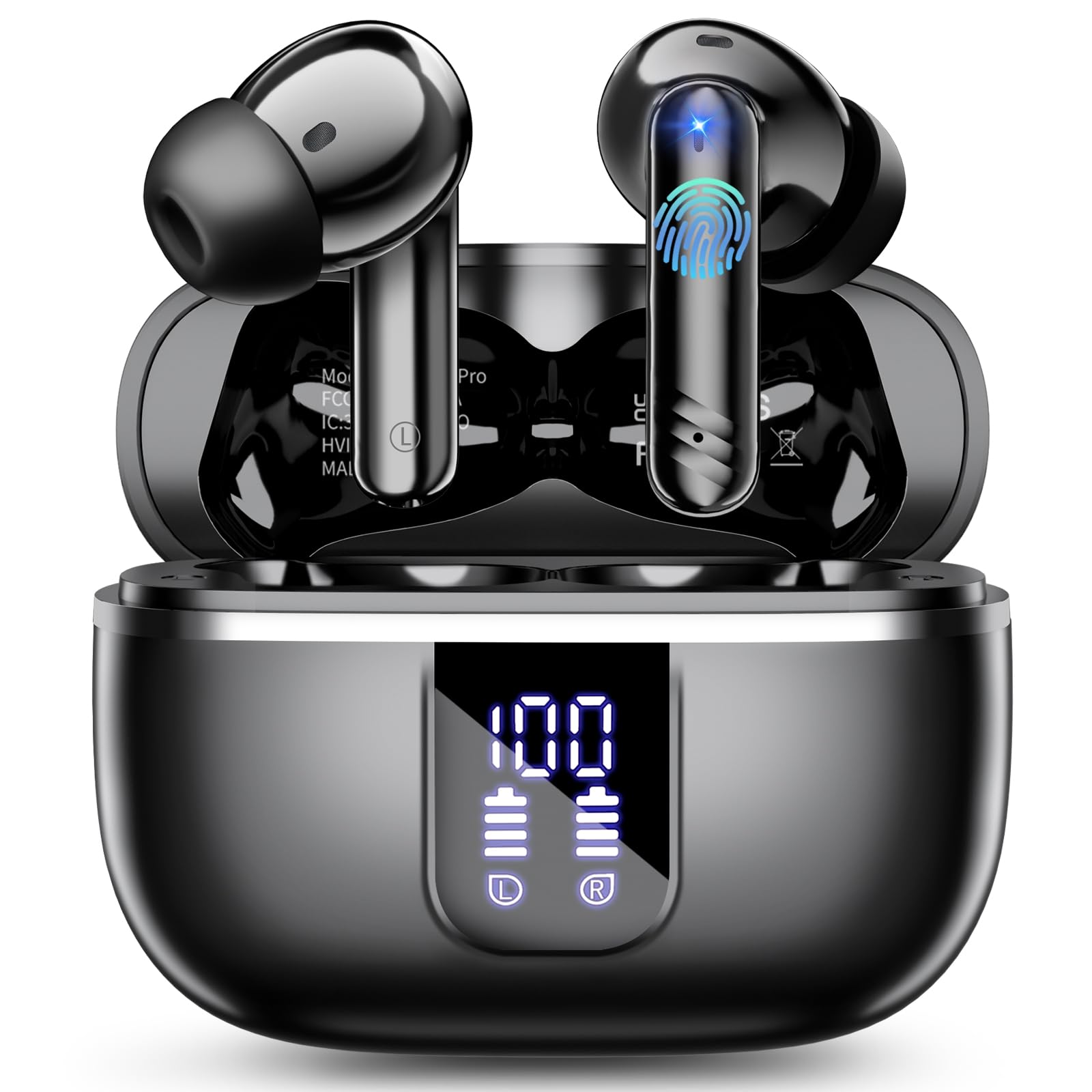 Photo 1 of *** UNBROKEN SEAL**
Wireless Earbuds, Bluetooth 5.4 Earphones In Ear with 4 ENC Noise Cancelling, 46H HiFi Stereo Wireless Headphones Deep Bass, IP7 Waterproof Bluetooth Ear Buds With Touch Control for iOS Android.Black