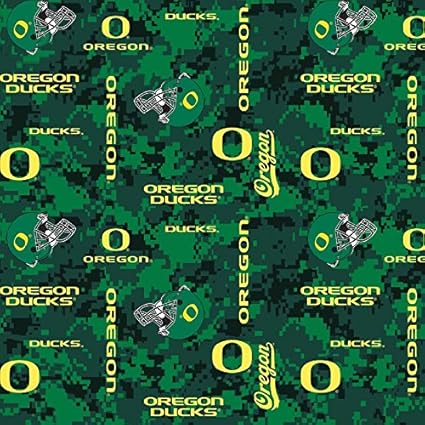 Amazon Com Oregon Ducks Fleece Blanket Fabric University Of Oregon Fleece Fabric Camouflage Design