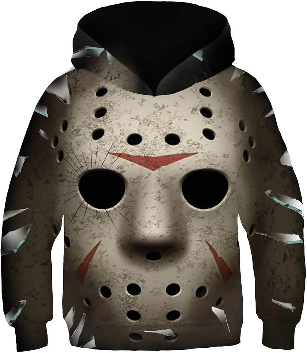 Toplong Jason Voorhees Maske Pullover Hoodie Sweatshirt Halloween