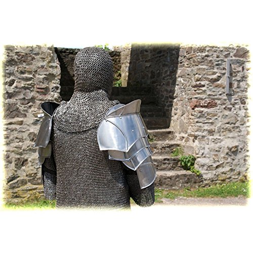 Steel Warrior Pauldron Medieval Shoulder Armor Set - Image 4