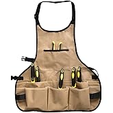 BOJECHER Garden Apron for Men Women with 14 Pockets, Gardening Tool Work Aprons