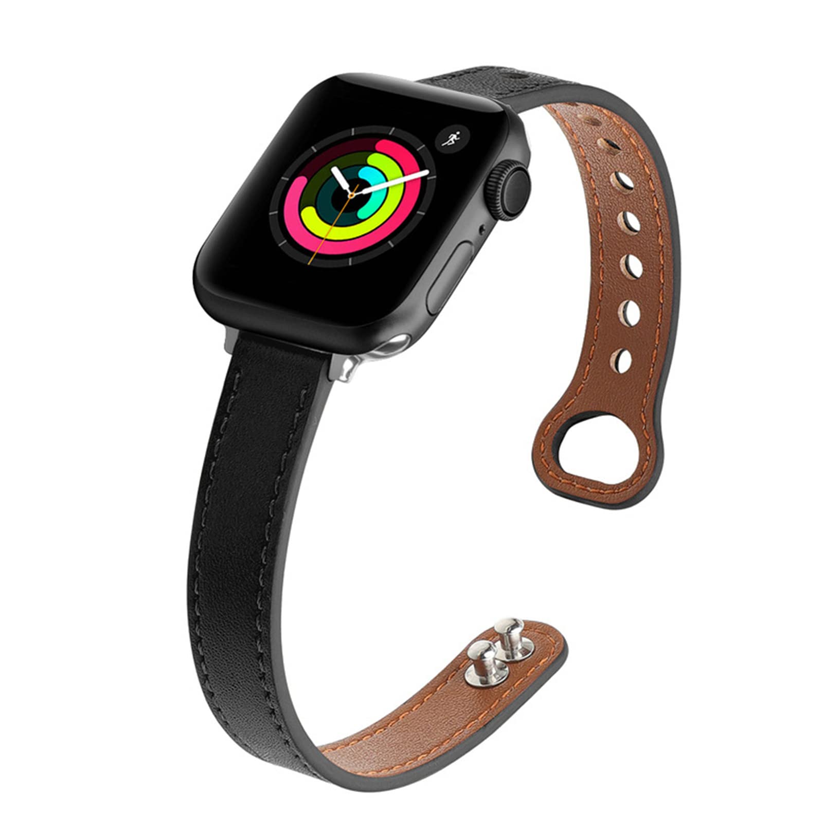 Stainless Steel Case/Band for Apple Watch Band 45mm 44mm 42mm- Rugged Metal iWatch Case and Strap for Men iWatch Band Series 9/8/7/6/5/4/3/2/1/SE,Black