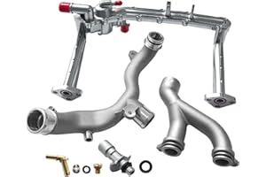 Engine Coolant Water Outlet Pipe Kit Fit for Land Rover Discovery 2017-2019 Range Rover 2014-2020 for Jaguar F-Pace F-Type XE