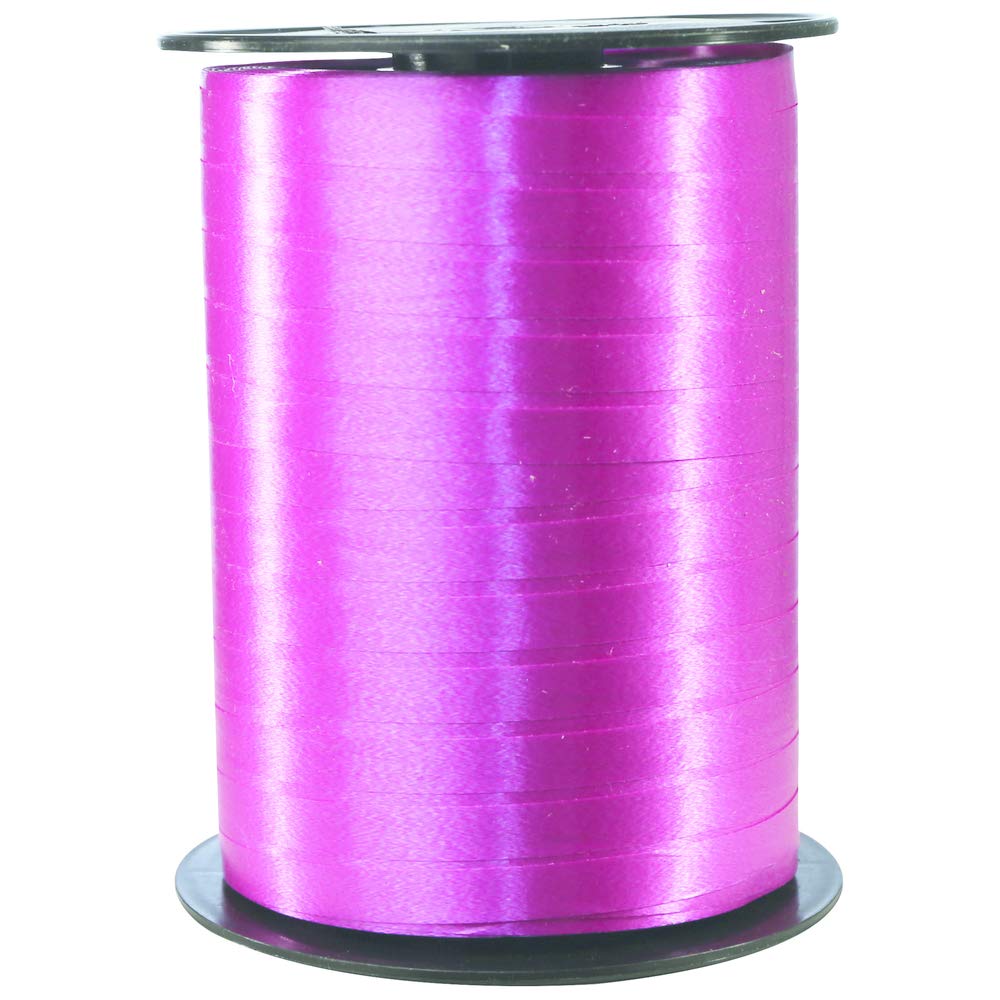 Clairefontaine 601703C - One Roll of Smooth Ribbon - Dimensions: 500mx0,7 cm - Colour: Rose Cyclamen - Decorative gift ribbon, DIY, Gift wrapping accessory