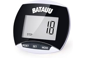 BATAUU Best Pedometer, Simply Operation Walking Running Pedometer with Calories Burned and Steps Counting