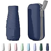 Xiuying Feng Mini Travel Umbrella Purse with Case Compact, Lightweight, UV Umbrella UPF 50+ Sun Protection, Windproof Portable Parasol for Women, Men & Kids