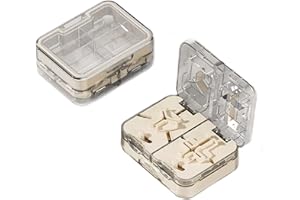 YULIKIKER Pill Cutter Splitter 1/3, 1/4 with Centering Device for Small and Large Oblong Oval Tablets with Pill Storage, for 