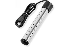 FUNTELL Immersion Water Heater, 1500W Portable Bucket Heater with Stainless Steel Guard Anti-scalding Submersible Water Heater for Inflatable Swimming Pool, Bathtub