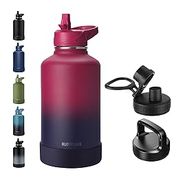 RUBYFLASK 64oz Insulated Water Bottle with