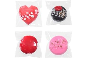 TEMLQPACK 200Pcs 3 x3Inch Cookies Bags Chocolate Covered Ore Bags Macaron Bags BrownieTreat Bakery Candy Cellophane Bag Gift Cello Bag for Card Business Party Favor Bags Wedding Birthday Christmas