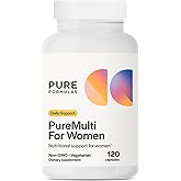 PureFormulas PureMulti for Women - Comprehensive Multivitamin for Women with Essential Nutrients and Herbal Support Womens Daily Multivitamins for Nutritional Support Non-GMO - 120 Capsules