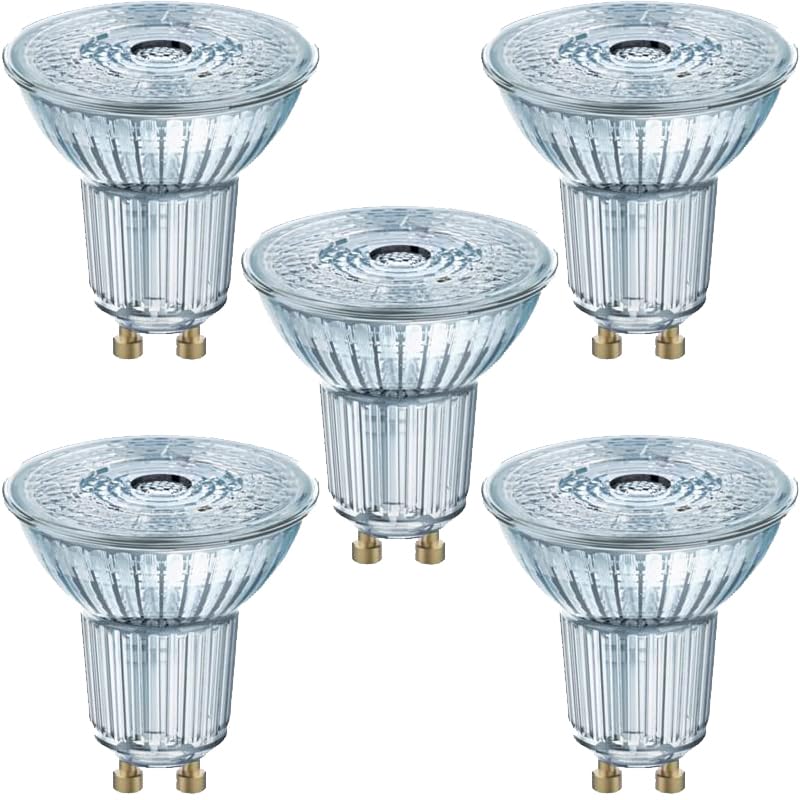 5 x Osram LED Star GU10 Spot Light Bulb, PAR16 Reflector Lamp | Energy Saving 2.3w = 35w Equivalent | 36° Beam Angle, 2700k Warm White