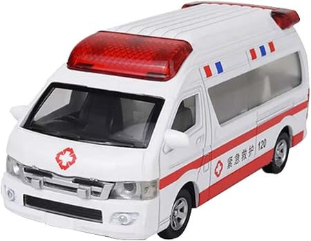 Amazon 古典的なemulational 1 32スケール救急車モデル子供の車モデルのおもちゃ おもちゃ おもちゃ