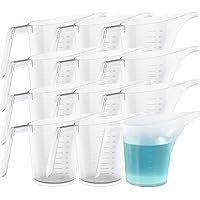 WUWEOT 12 Pack Measuring Funnel Pitcher, 33OZ (1000ml) Easy Pour Measuring Cup with Long Spout for Soap Cakes Making, Filling