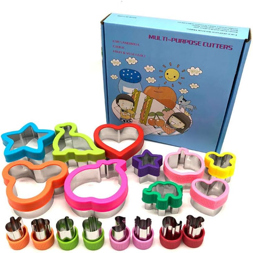 Amazon Com Jhfy Cookie Cutter Food Grade Sandwich Cut Mold Fruit Embossing Mold Biscuit Mold Love Sandwich 18 Piece Kitchen Dining