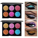 SMTSMT 6 Colors Eye Shadow palettes Shimmer Glitter Eyeshadow Powder Matte Highlighter Eyeshadow Makeup Palette (A)
