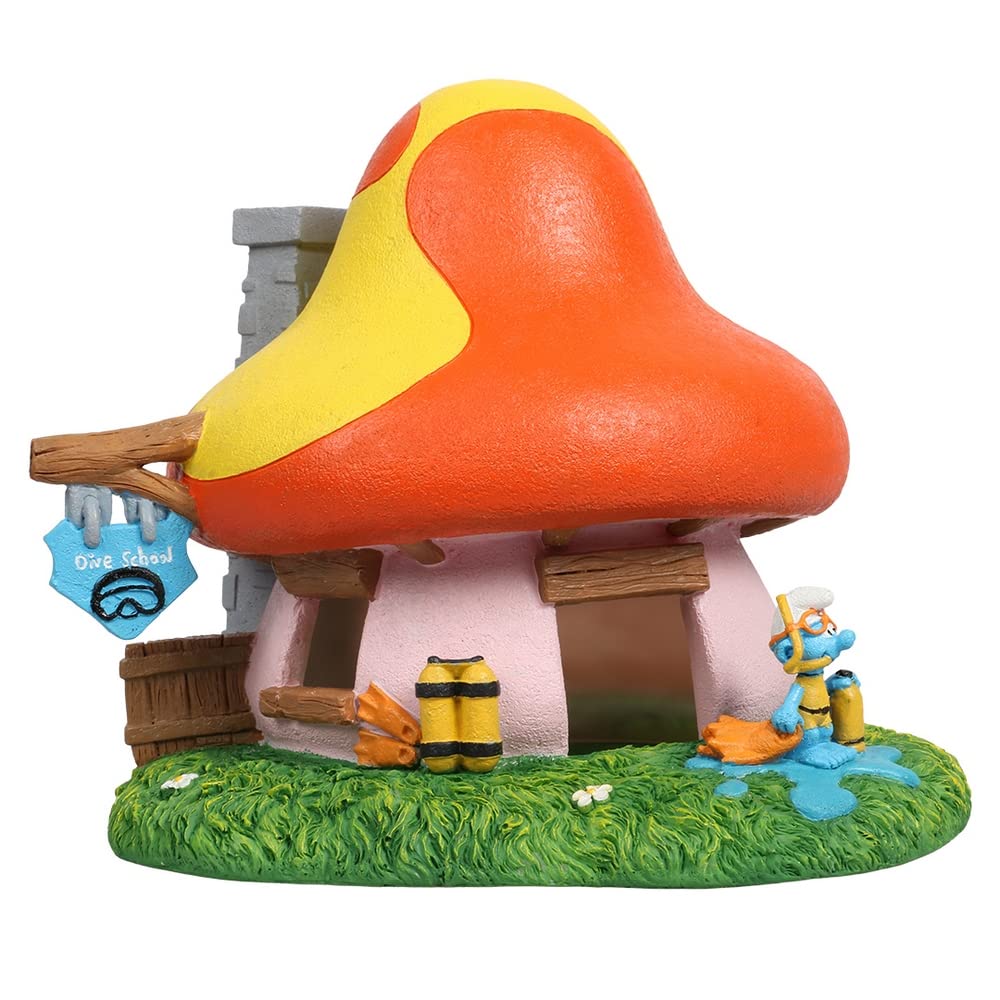 Smurfs AquaDella Aqua Della Smurfs Diving School Figure Highly Detailed and Made of Polyester Resin, Non-Toxic and pH Neutral for Freshwater and Saltwater Aquariums