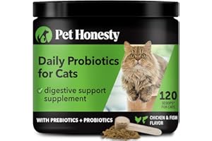 Pet Honesty Digestive Probiotics Max Strength for Cats Supplement - Digestive Support + Gut Health, Probiotic for Cats, Cat C