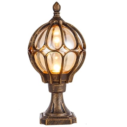 Outdoor globe post lights