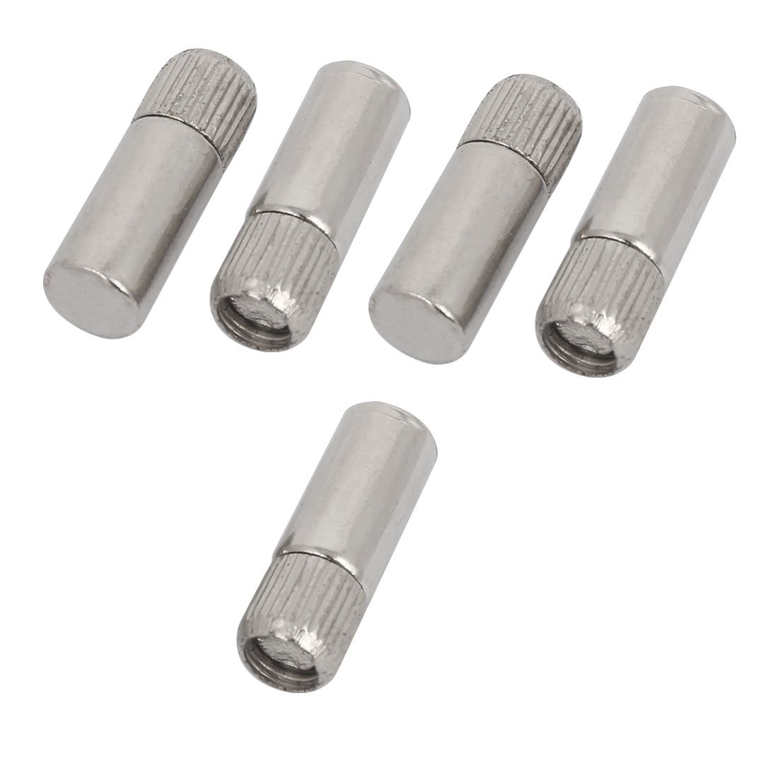 Sourcingmap Wood Glass Cabinet Shelf 8mm Dia Stainless Steel Support Holder Pins 5PCS