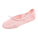 Shusuen Girls Canvas Ballet Slipper Ballet Shoe