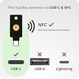 Yubico YubiKey 5C NFC USB C Security Key Two Factor Authentication FIDO2 TOTP view 7