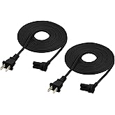 Vebner 2-Pack - Extra Long Power Cords Compatible with Sonos Era 100 and Era 300 Speakers (25-Foot, Black)