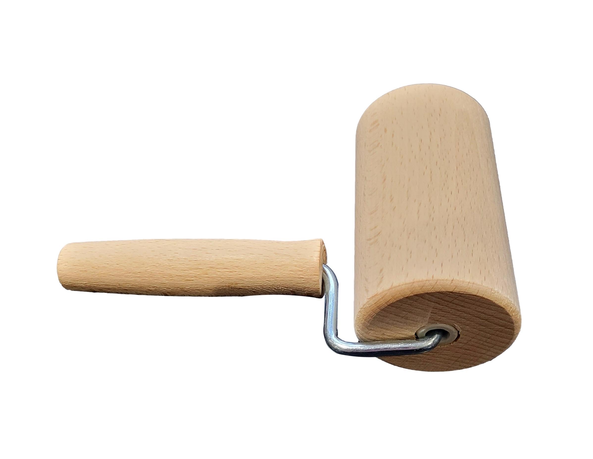 Wooden World - Rolling pin for Cookies Tart Small roll with Handle 10 cm
