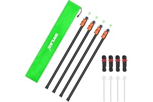 SAN LIKE Tarps Poles Tent Poles Adjustable Camping Poles 97 Inches Aluminum Tent Poles for Tarp Shade Sail Poles Adjustable T