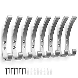KYOEON Coat Hooks Wall Mounted, 8Packs