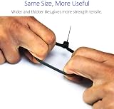 sinzau 100mm x 2.5mm Black Heavy Duty Nylon Cable Ties Wraps Pack of 1000 view 2