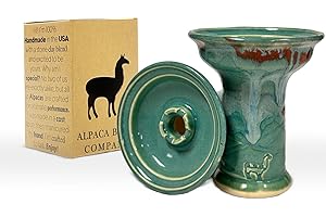 Premium Ceramic Hookah Bowl Made by Alpaca Bowl - LeRook – Hookah Head Bowl Premium Shisha Bowl Phunnel Hookah Bowls for Smoking with Hookah - Hookah Top Bowl (Teal)