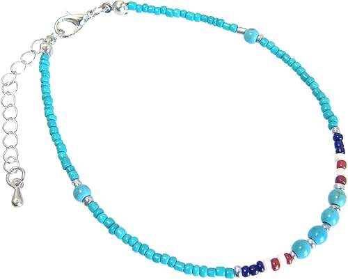 Amazon パワーストーン ビーズ アンクレット ターコイズ オニキス ホワイトメノウ メンズ アクセサリー ミサンガ 足首 ターコイズ アンクレット 通販