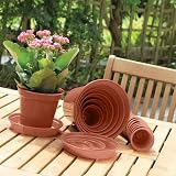 ACCURATE Garden Pot Set of 5 5 Inch Terracotta Plastic Planters view 7