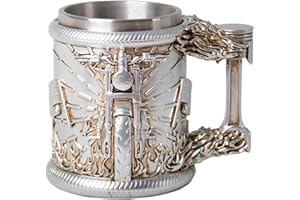 HAUCOZE Beer Stein Mug Insulated Stainless Steel Coffee Drinking Cup Motorcycle German Oktoberfest Gifts Collectibles15oz