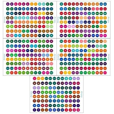 Young Living Essential Oils Labels - Complete Set - Includes Multiple Young Living Bottle Cap Stickers for Most Young Living Oils - Perfect Lid Stickers to Keep Your Oils Organized