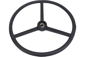 Cryfokt High Hardness Black Tractor Steering Wheel Fit for Ford 2000 3000 4000 5000 6000 7000 Tractor, Seamless Integration, 